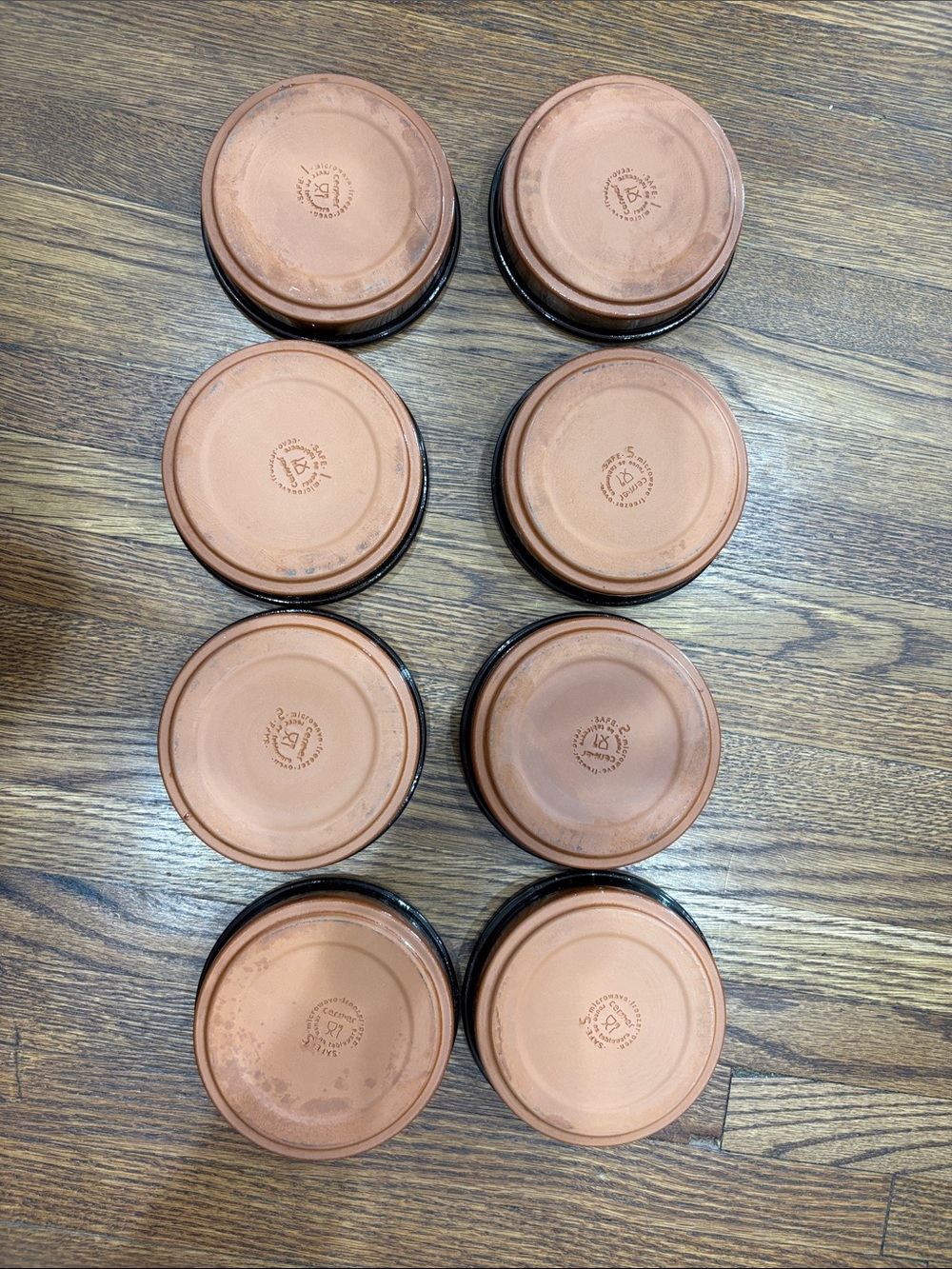 Terracotta-Style Black & Brown Stackable Ramekins - Set of 8 - Picture 12 of 14
